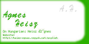 agnes heisz business card